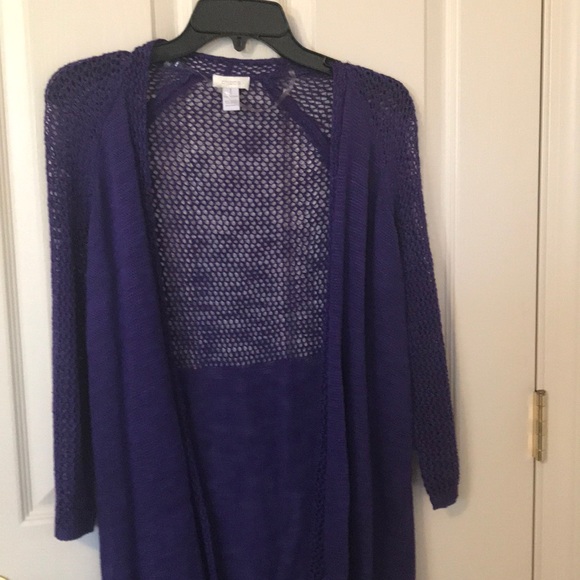 Chico's Jackets & Blazers - Chico’s Crocheted Long Sweater/Duster